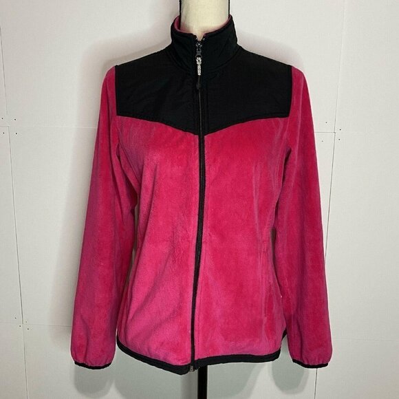 Magellan Outdoors Sz Small Pink Black Fleece Pullover - Picture 1 of 8